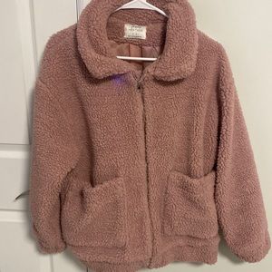 Pink teddy jacket